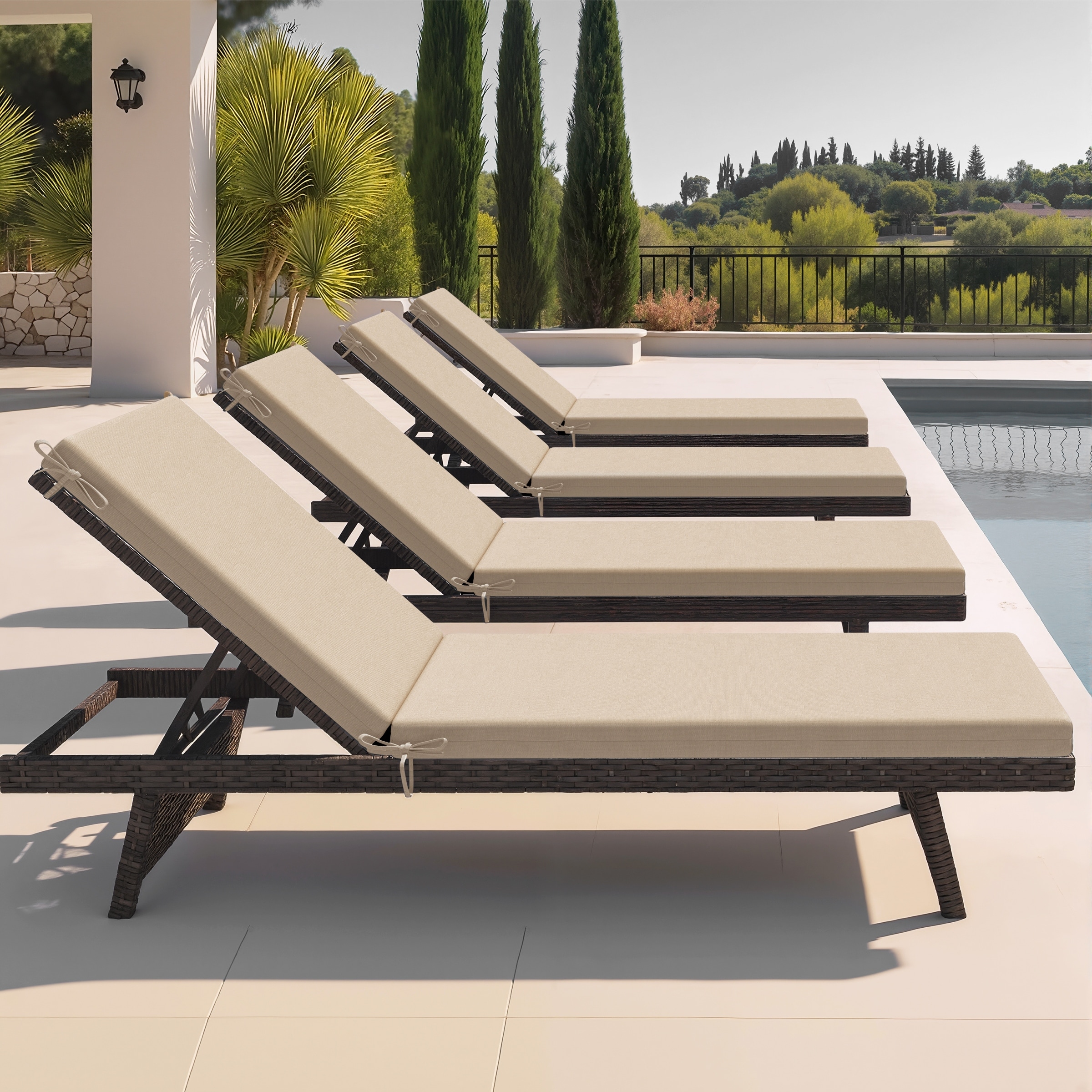 Outdoor Patio Chaise Lounge Chair Cushion