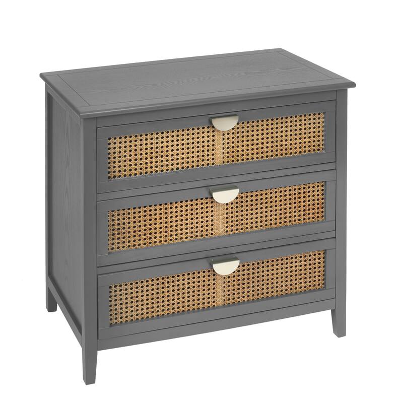 3 Drawer Cabinet,Natural rattan