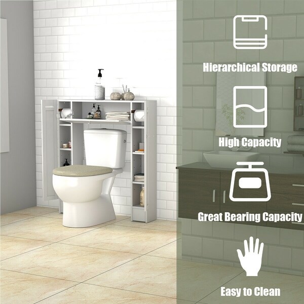 Best Direct Deals Over The Toilet Bathroom Storage Cabinet Wooden
