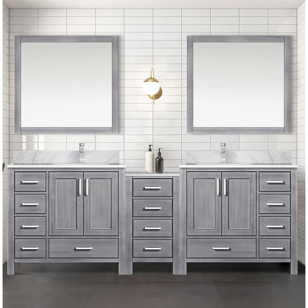 Britney 60 in. W x 22 in. D x 34 in. H Double Bath Vanity in White with White Carrara Marble Top with White Sinks