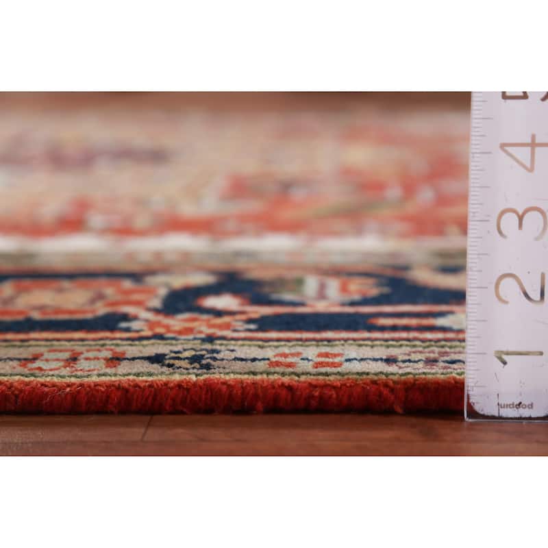 Hand Knotted Oriental 100% Wool Carpet Traditional Medallion Oranges & Rust Heriz (serapi) Area Rug - 10' 1'' X 7' 11''