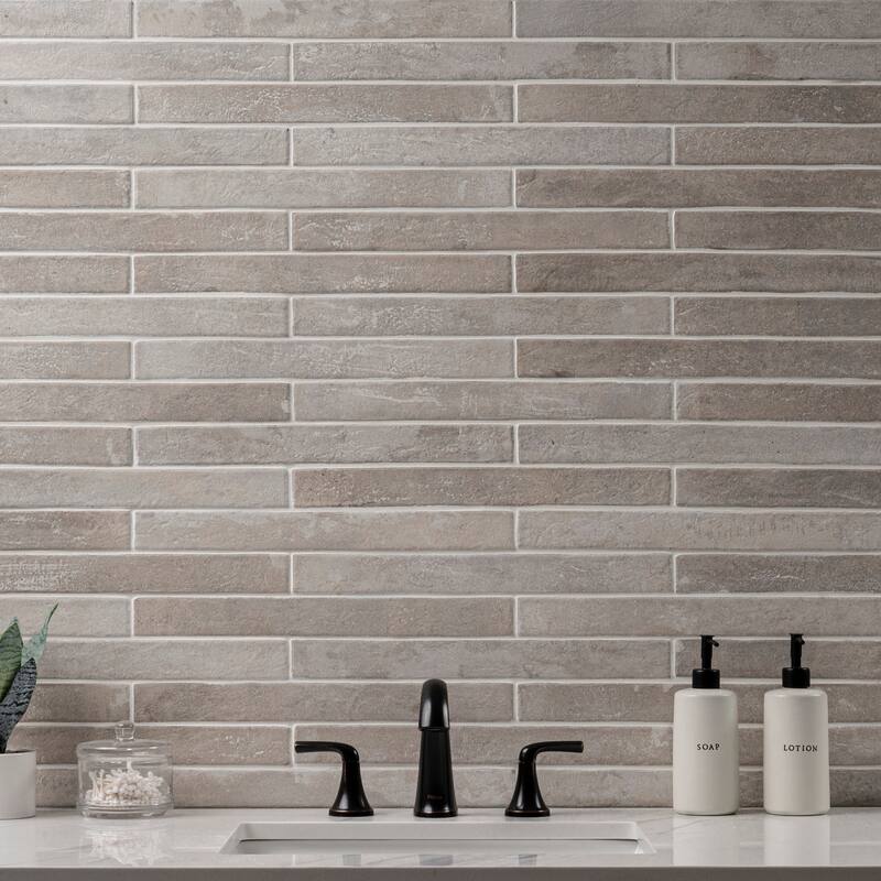 Ackland AKNPTMON2X18M-CA Montello - 2" x 18" Porcelain Brick Floor and