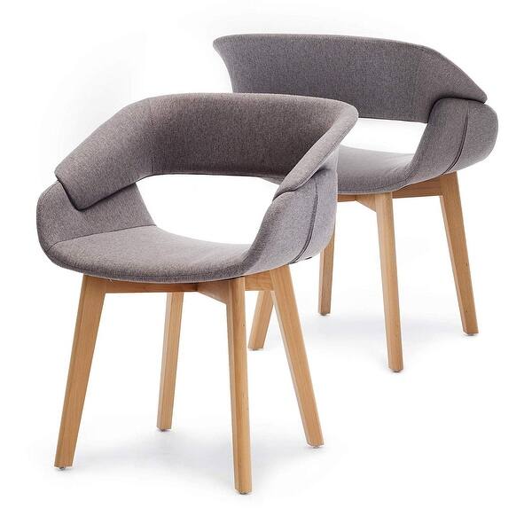 Ivinta Modern Living Dining Room Accent Arm Chairs Set Of 2 Linen Fabric Mid Century Upholstered Side Seat Club Guest On Sale Overstock 30049427