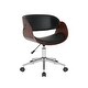 preview thumbnail 4 of 21, Porthos Home Monroe Faux Leather Office Chair with Chrome Base Black