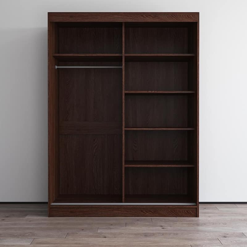 Copper Grove Parasol Modern Glossy Mirrored 2-door Wardrobe Armoire