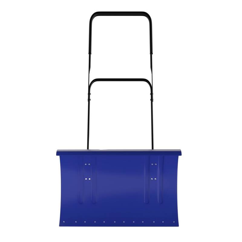 29-Inch Heavy-Duty Steel Snow Shovel Big Double Pole - Blue
