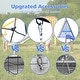 preview thumbnail 4 of 12, Roomfitters 7-in-1 Metal Swing Set, 500 lbs Capacity, Slide, 2 Swings, Climbing Net, Gym Ring & Basket, Multicolor