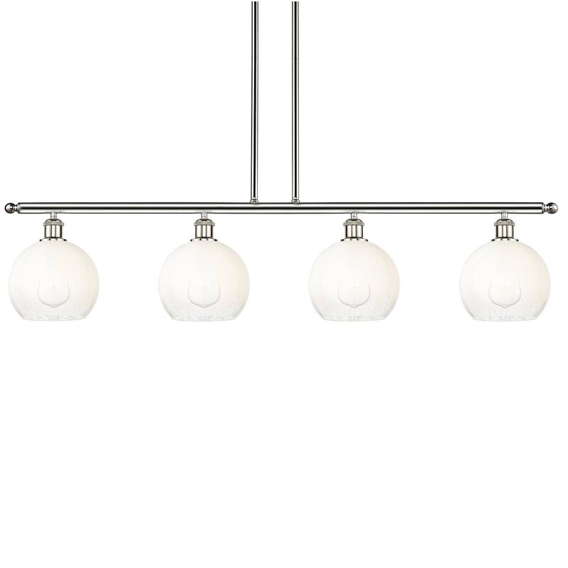 Innovations Lighting 516-4I-11-48 Brookhaven Globe Linear Brookhaven - Polished Nickel / Opal
