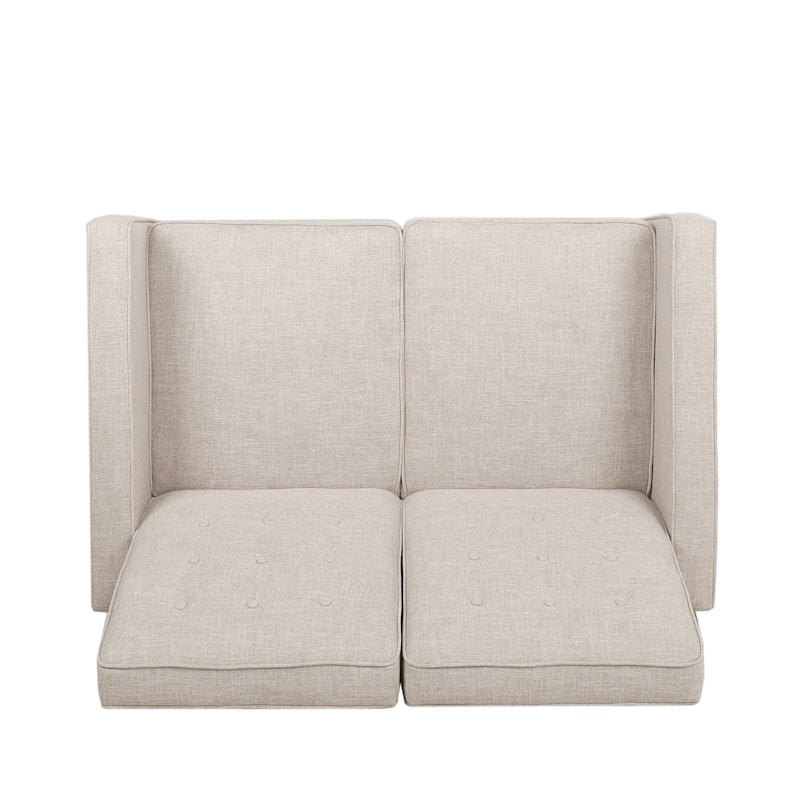 Denison Upholstered Loveseat Pushback Recliner by Christopher Knight Home