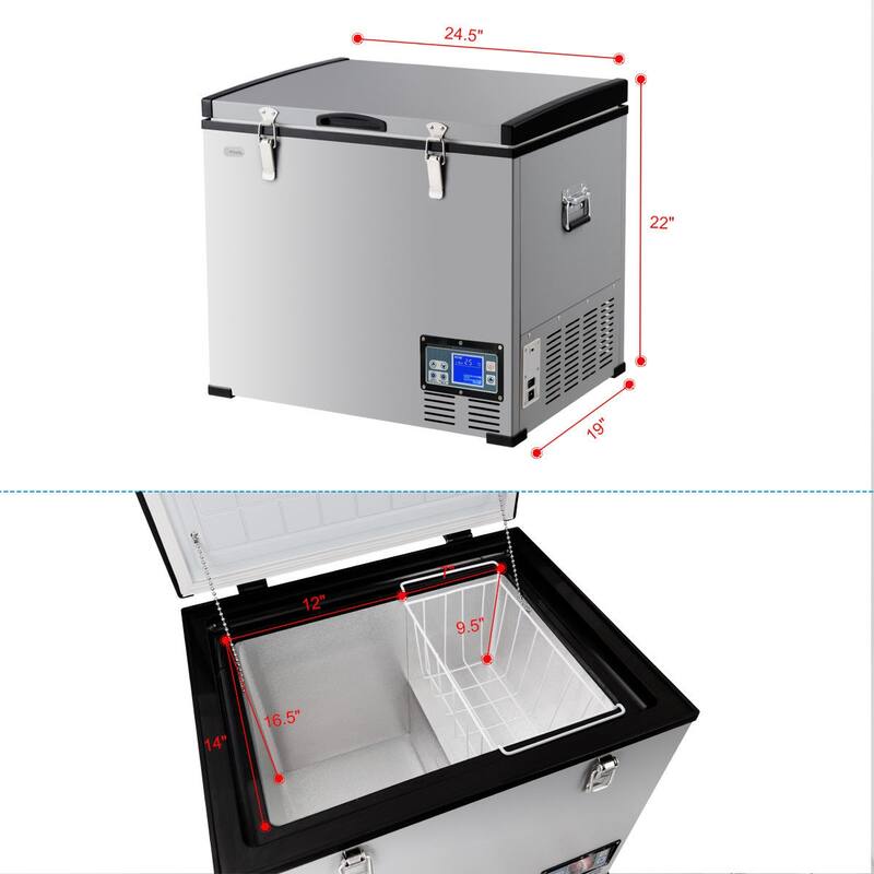 Costway 63-Quart Portable Electric Car Cooler Refrigerator / Freezer