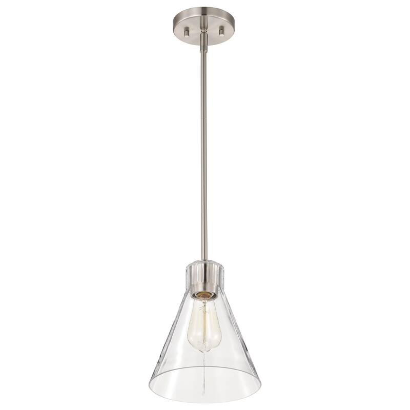 Gianna Mini Pendant Brushed Nickel Finish Clear Glass - Brushed Nickel