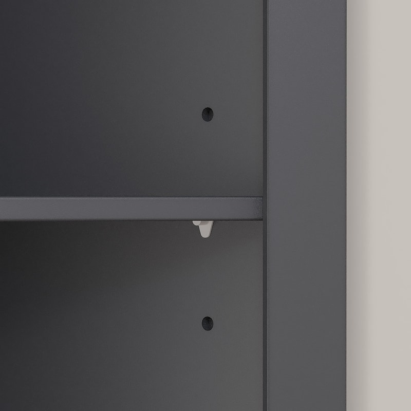 VECELO 68.5" Tall Triangle Corner Bookcase with Adjustable Open Shelves Magnetic Shutter Doors Storage Cabinet for Living Room