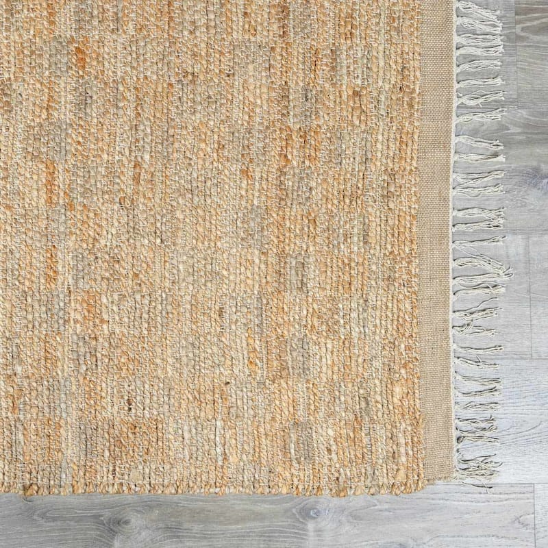 Hauteloom Lonut Jute Living Room, Bedroom Area Rug - Light Brown, Brown - 2' x 3'