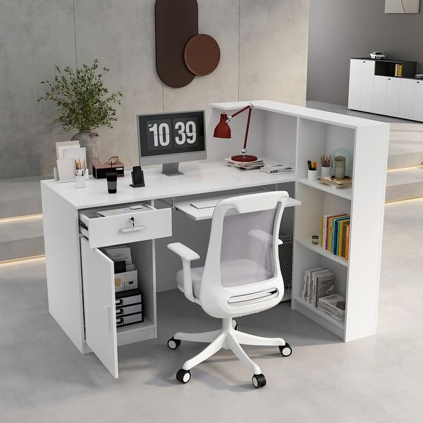 White desk 130cm wide discount