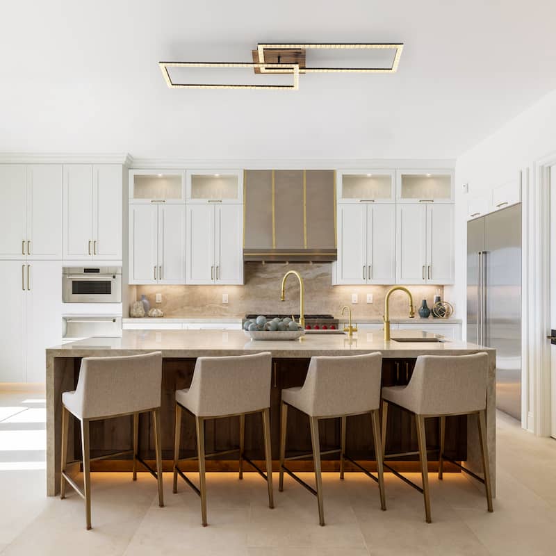 Dual Frame Rectangular Integrated LED Flush Mount Ceiling Light - Dia.40.55-in