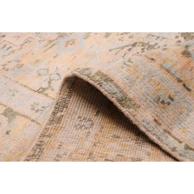 ECARPETGALLERY Hand-knotted Jules Serapi Light Blue Wool Rug - 8'0 x 9'11