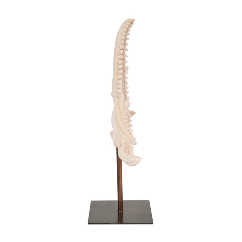 Polystone Starfish Textured Sculpture with Copper Stand - Pink - Roche River Decor - 4"W x 8"L x 12"H