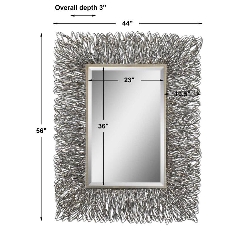 Uttermost Corbis 56" X 44" Glam Decorative Wire Framed Large Bathroom