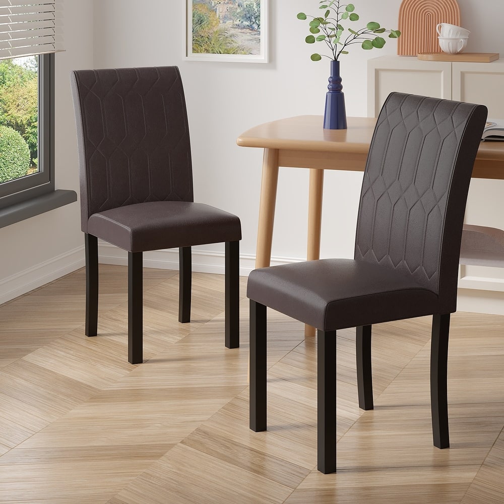 Javlergo Dining Chairs Set of 2/4/6 Upholstered Chairs with Solid Back for Kitchen Restaurant and Living Room