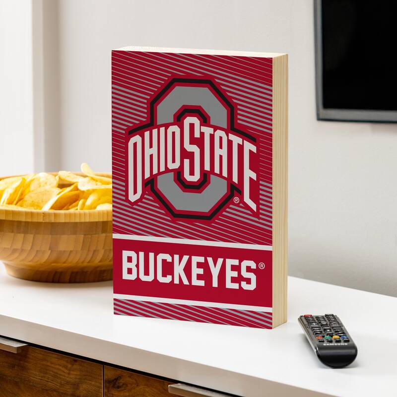 Ohio State University Wooden Tabletop Mantel Shelf Sign - 8" x 12"