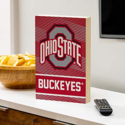 Ohio State University Wooden Tabletop Mantel Shelf Sign