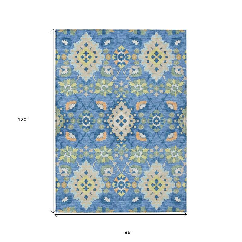 HomeRoots Oriental Traditional Rectangle Outdoor Rug