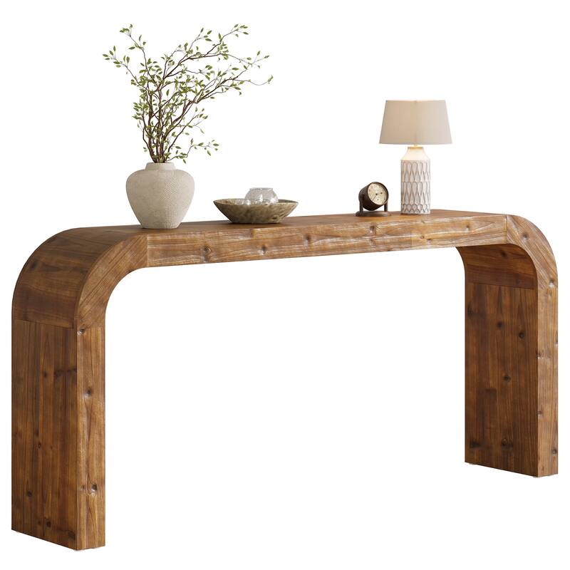 Solid Wood Console Table, 70.87-Inch Farmhouse Sofa Table