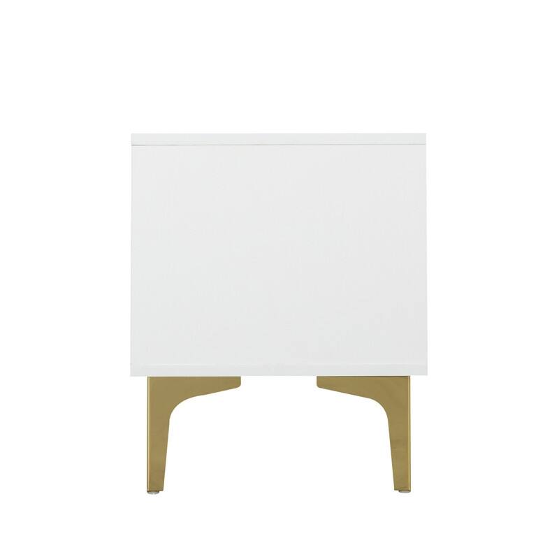 Modern TV Stand For TVs up to 65 Inches,TV Console with LED Remote Control Lights