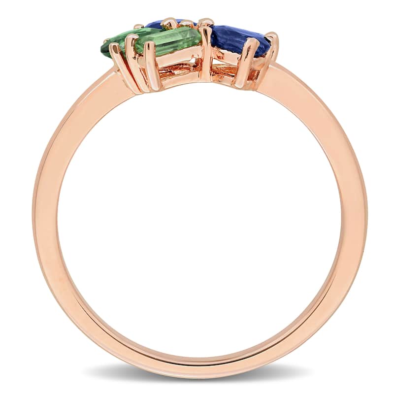 Miadora Multi-Gem Cluster Ring Sterling Silver