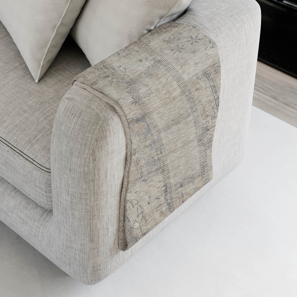 Premium Machine Washable Vintage Patchwork Sherpa Throw Blanket