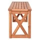preview thumbnail 9 of 14, Middlebrook Surfside Acacia Wood X-frame Outdoor Bench