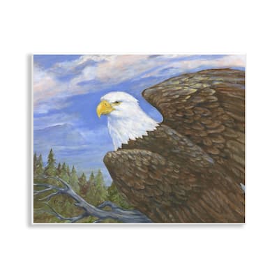 Stupell Eagle Overlook from Tree Top Wall Plaque Art Design By Paul Brent
