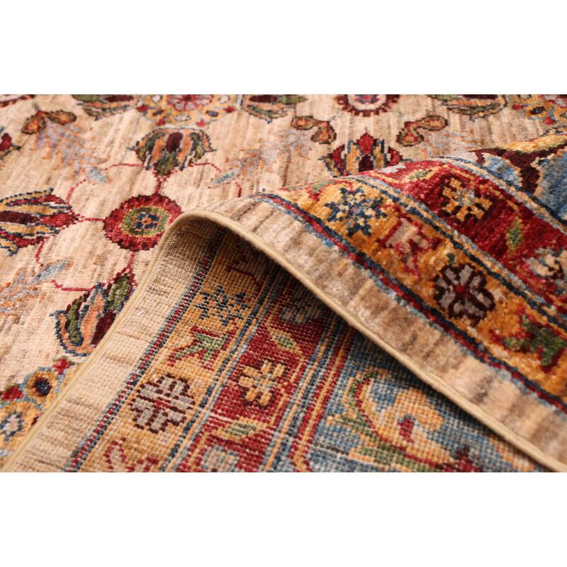 ECARPETGALLERY Hand-knotted Aryana Tan Wool Rug - 8'8 x 11'6