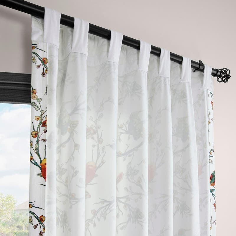Exclusive Fabrics Botanic Garden Barcelona Velvet Curtain (1 Panel) Room Darkening Curtains For Bedroom & Living Room Curtains