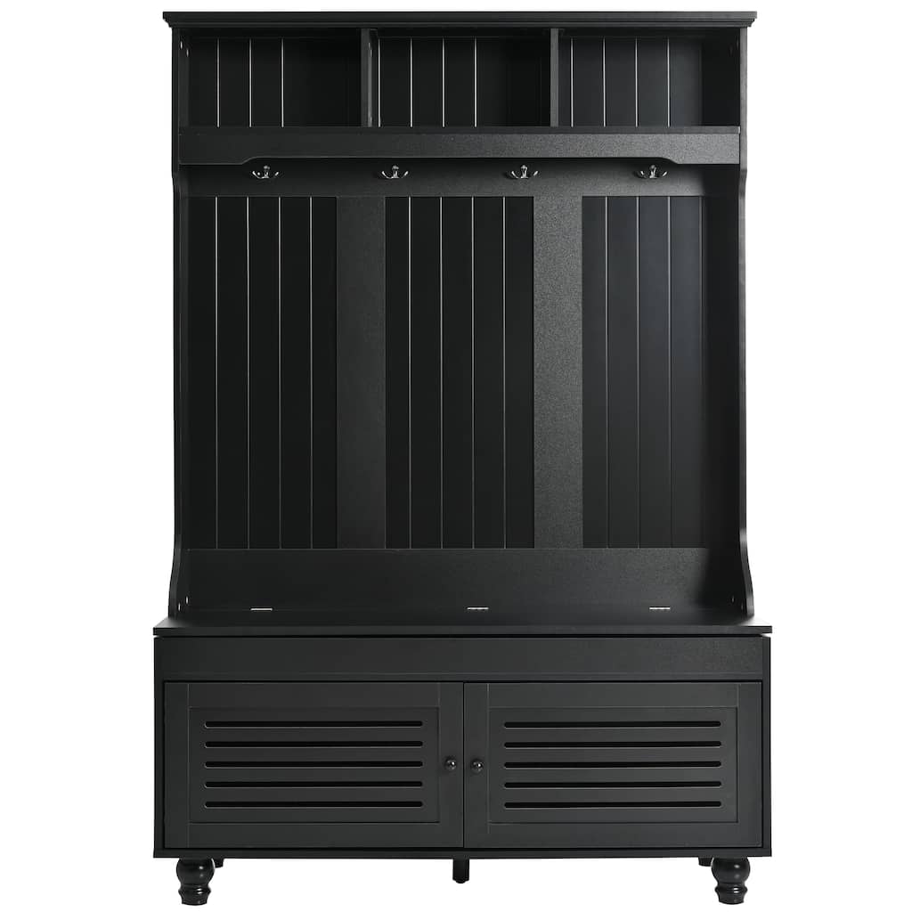 47.2'' Wide Hall Tree with Storage Bench - 47.2" D x 17.8" W x 69.1" H