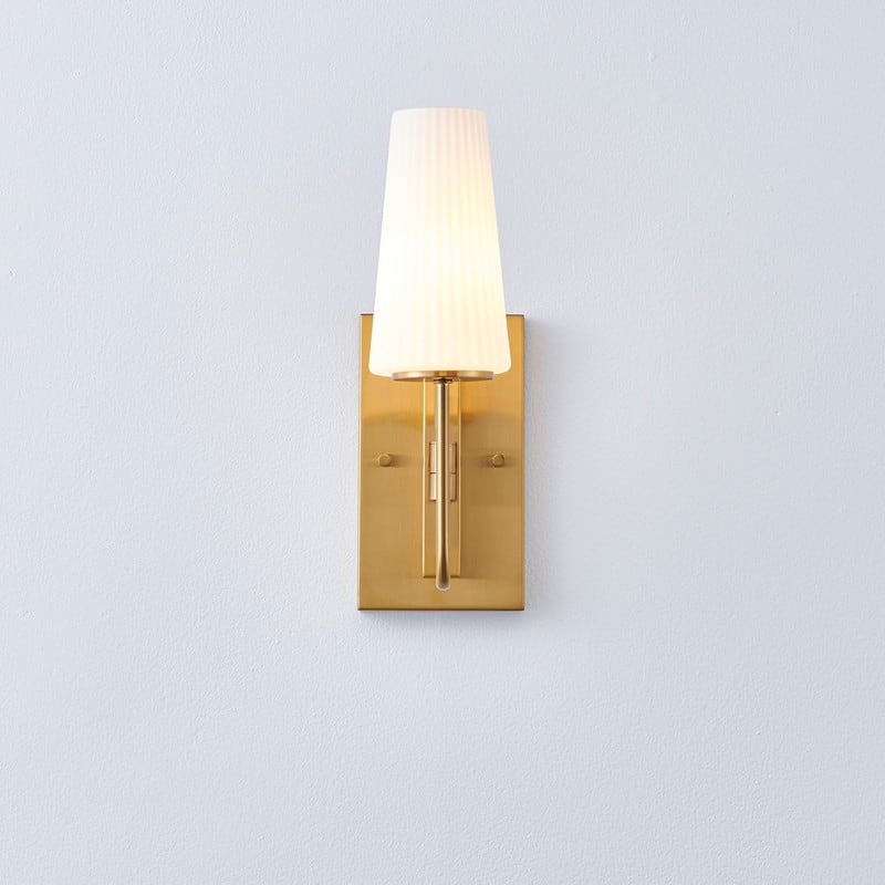 KAWOTI Modern Glam Wall Sconce with Adjustable Arm - W5.13" x D15" x H13.75"