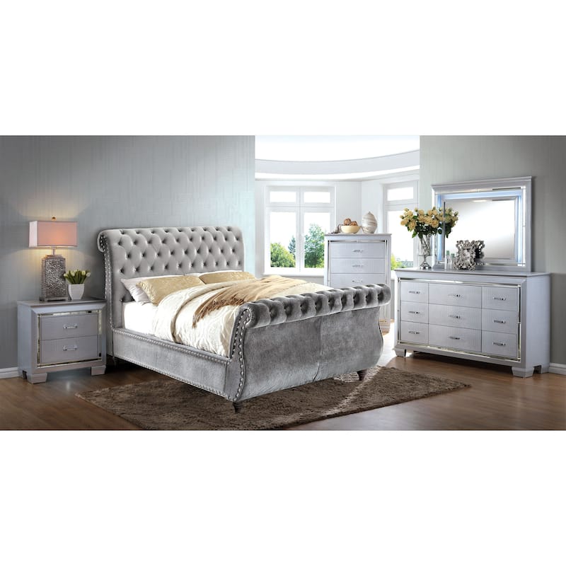 Ruff Contemporary 56-inch Wide 9-Drawer Solid Wood Dresser by Furniture of America