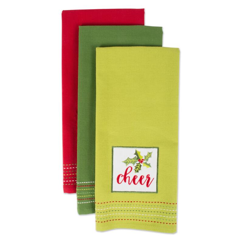 DII Assorted Christmas Printed Dishtowel