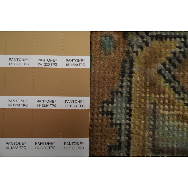 Hand Knotted Oriental 100% Wool Carpet Traditional Medallion Oranges & Rust Tabriz Area Rug - 9' 7'' X 6' 7''