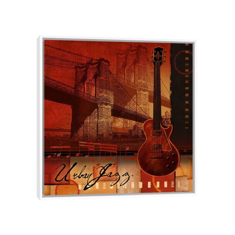 iCanvas "Urban Jazz" by Conrad Knutsen Framed Canvas Print - White - 37x37