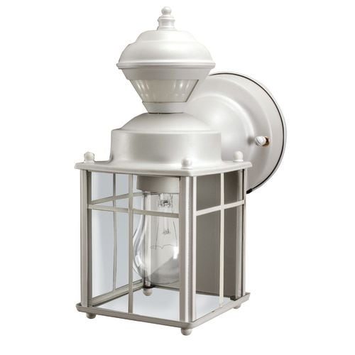 Heath Zenith SL-4132-MW Bayside 1 Light 150 Degree Motion Activated Decorative Security Wall Sconce, Matte White