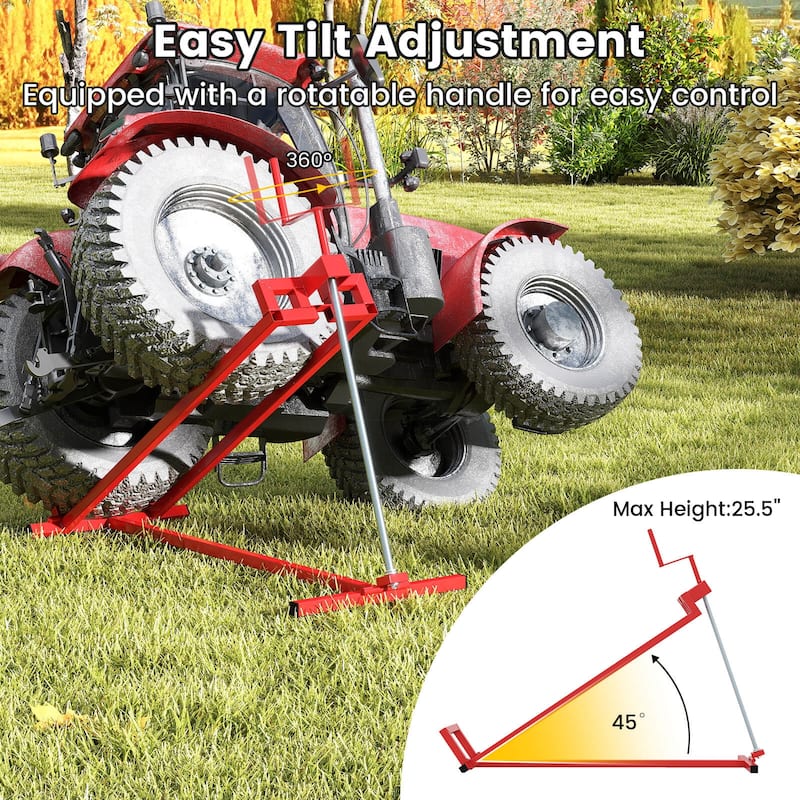 Costway Lawn Mower Lift Jack with Adjustable Height Angle Manual - See Details