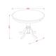 Dining Set Included Pedestal Dining Table and Wooden Chairs - Linen White Finish (Number of Chair Option)