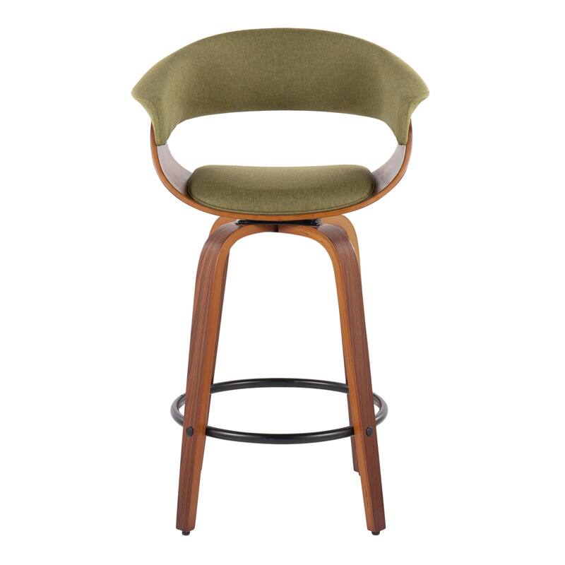 Carson Carrington Sauda 26" Fixed-Height Counter Stool with Bent Wood Legs (Set of 2)