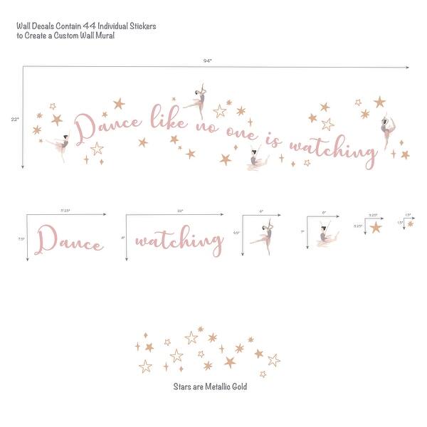 Lambs & Ivy Ballerina Baby Dance Like No One is Watching Wall Decals/Stickers