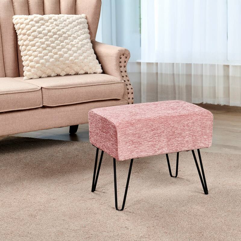 Jacquard Chenille Ottoman