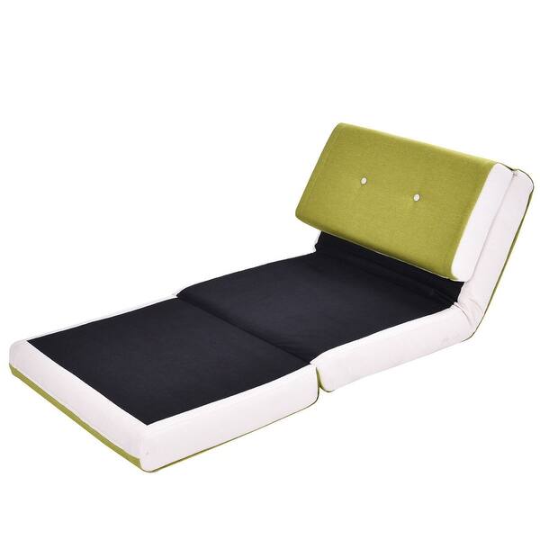 Shop Costway Fold Down Chair Flip Out Lounger Convertible Sleeper