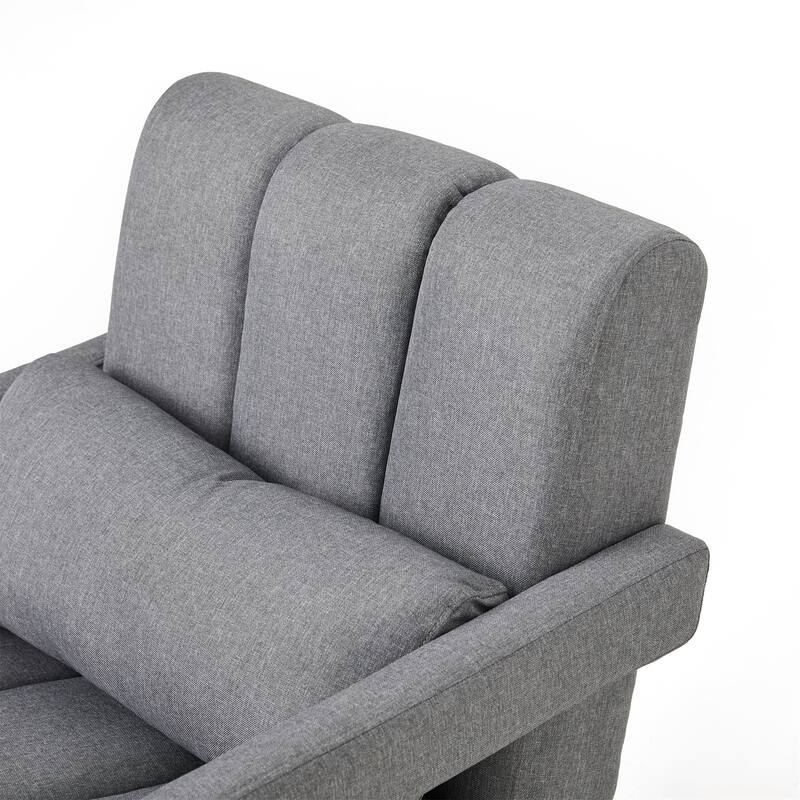 Dark Grey Living Room Decorative Chair Single Sofa Chair, Stylish Club Chair Padded Chair Lounge Chair with Armrests