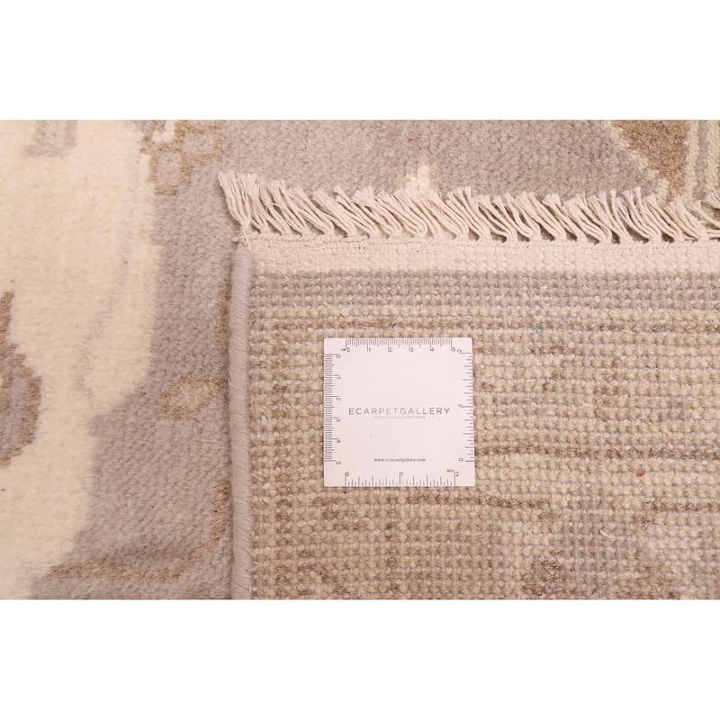 ECARPETGALLERY Hand-knotted Royal Oushak Grey Wool Rug - 7'11 x 9'10