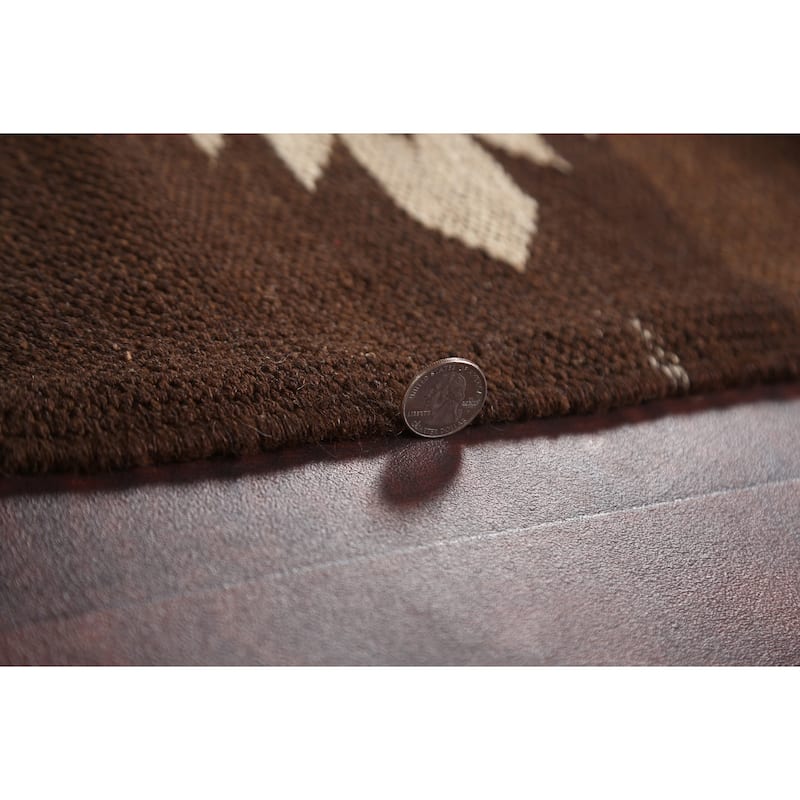 Geometric Tribal Natural Dye Kilim Oriental Wool Area Rug Hand-woven - 4'8" x 6'8"